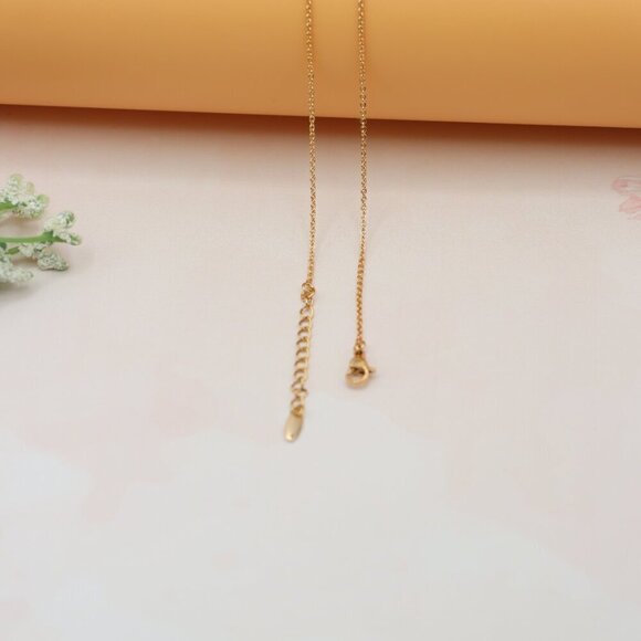 Dainty Rose Gold LOVE Pendant Necklace with Adjustable Chain, XPNL0203 - Picture 13 of 13